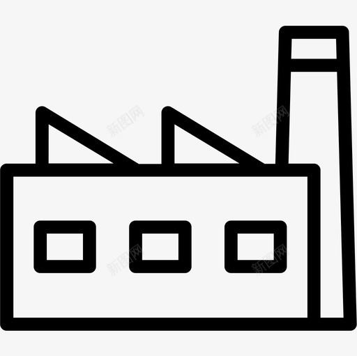 工厂工厂20直线图标svg_新图网 https://ixintu.com 工厂 工厂20 直线