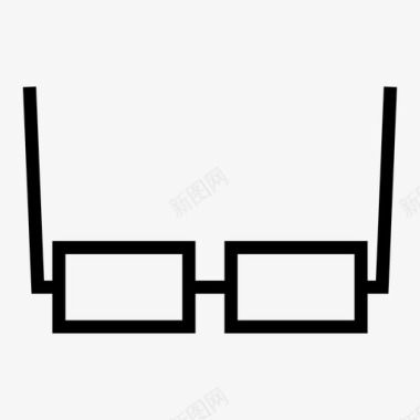 眼镜双目镜视力图标图标