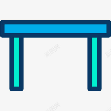桌子家具92线性颜色图标图标