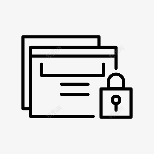 网站安全锁在线安全图标svg_新图网 https://ixintu.com 在线安全 安全页面 网站安全 网页保护 锁