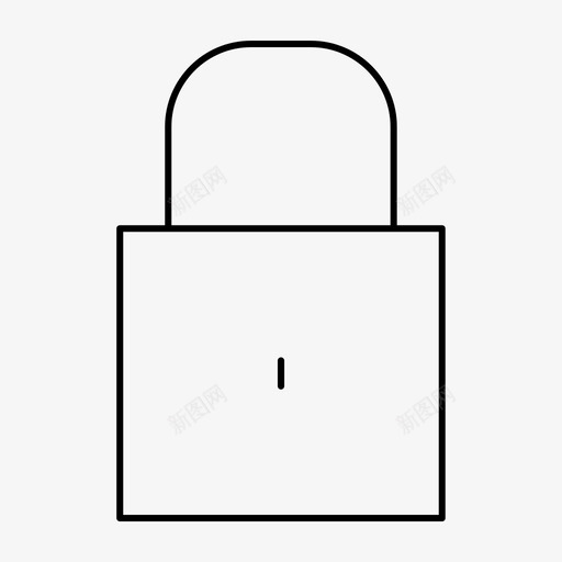 锁定安全办公室瘦图标svg_新图网 https://ixintu.com 办公室瘦图标 安全 锁定