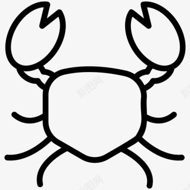 螃蟹龙虾虾图标图标