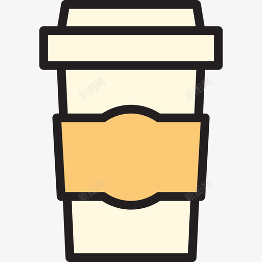 咖啡办公工具3线性颜色图标svg_新图网 https://ixintu.com 办公工具3 咖啡 线性颜色