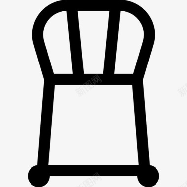 椅子家具顶视图2直线图标图标