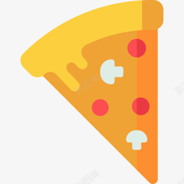 披萨片快餐44扁平图标图标