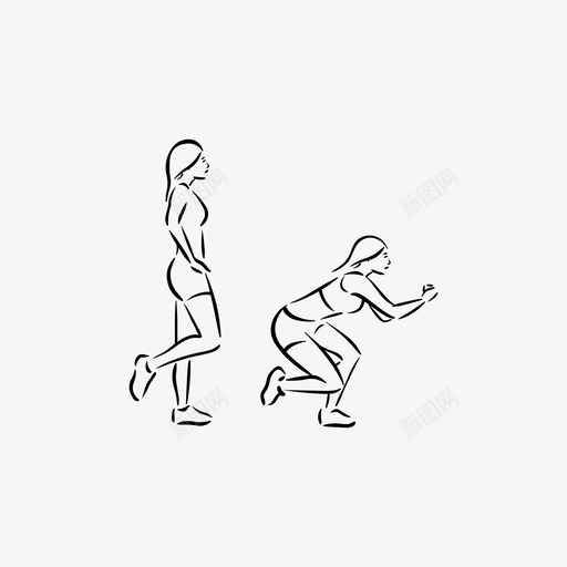 健身操单腿训练健身操图标svg_新图网 https://ixintu.com 健身操 健身操单腿训练