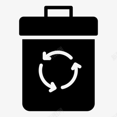 回收站清洁生态图标图标