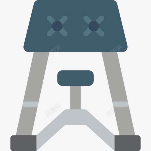 长凳健身器材15扁平图标svg_新图网 https://ixintu.com 健身器材15 扁平 长凳