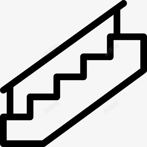 楼梯指路2直线图标svg_新图网 https://ixintu.com 指路2 楼梯 直线