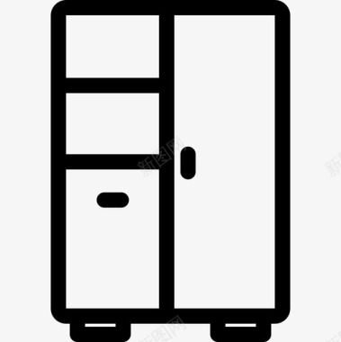 衣柜电器3线性图标图标