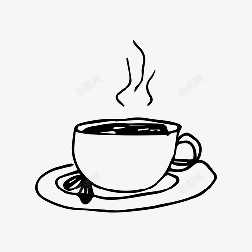 咖啡热饮早晨图标svg_新图网 https://ixintu.com 咖啡 早晨 热饮 茶 饮料