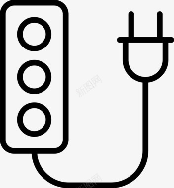 延长线电线电源图标图标