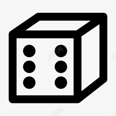 骰子六棋盘游戏图标图标