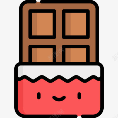巧克力荷兰8线性颜色图标图标