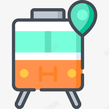 火车旅行应用程序10双色图标图标