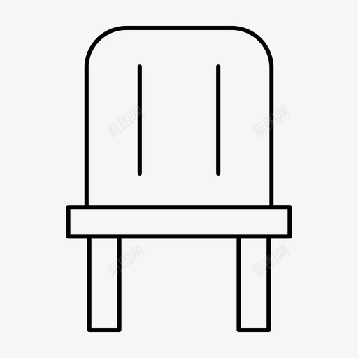 椅子坐椅等候椅图标svg_新图网 https://ixintu.com 办公室瘦图标 坐椅 椅子 等候椅