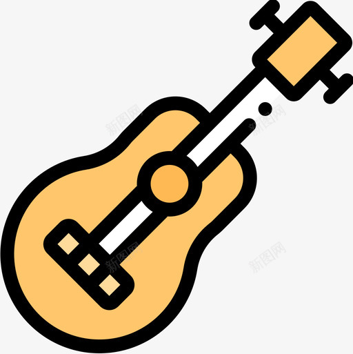吉他自由时间15线性颜色图标svg_新图网 https://ixintu.com 吉他 线性颜色 自由时间15
