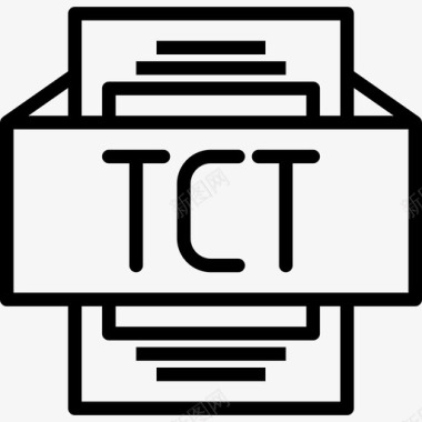 Tct文件类型3线性图标图标