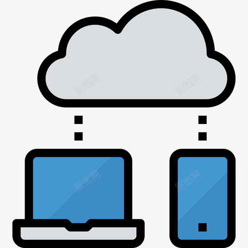 云计算机技术5线颜色图标svg_新图网 https://ixintu.com 云 线颜色 计算机技术5