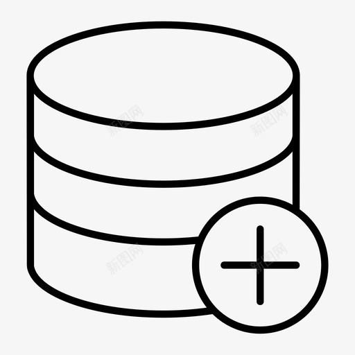 数据库添加数据库创建数据库图标svg_新图网 https://ixintu.com 创建数据库 存储 数据库 新建数据库 服务器 添加数据库