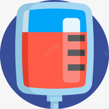 静脉输液袋献血扁平图标图标