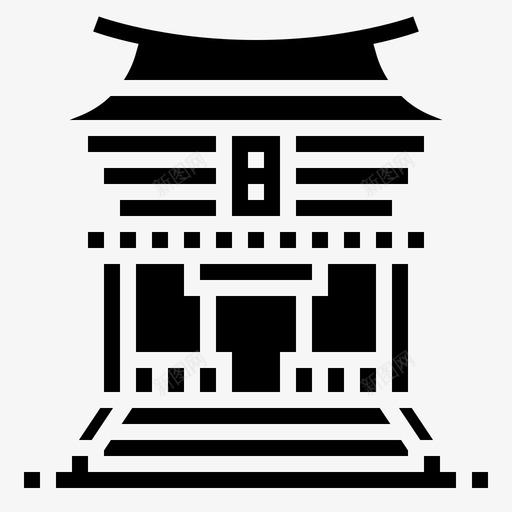 日本神社佛寺神龛图标svg_新图网 https://ixintu.com 日本神社佛寺神龛