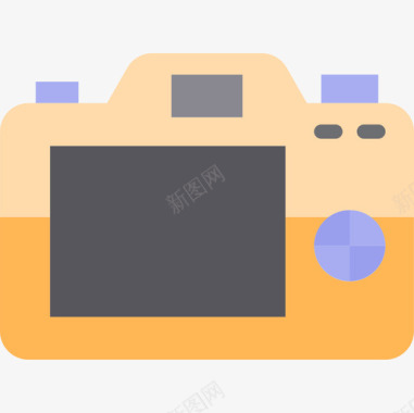 相机背面照片和视频4平面图标图标
