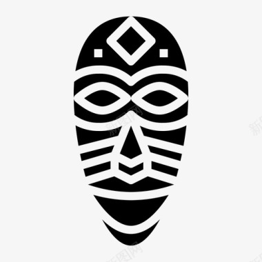 面具非洲文化图标图标