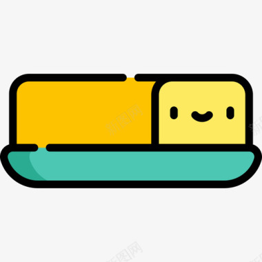 黄油面包房29线性颜色图标图标
