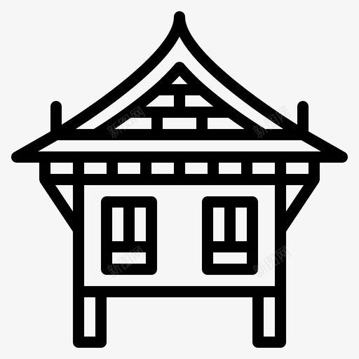 建筑曼谷房子图标svg_新图网 https://ixintu.com 建筑 房子 暹罗 曼谷 泰国