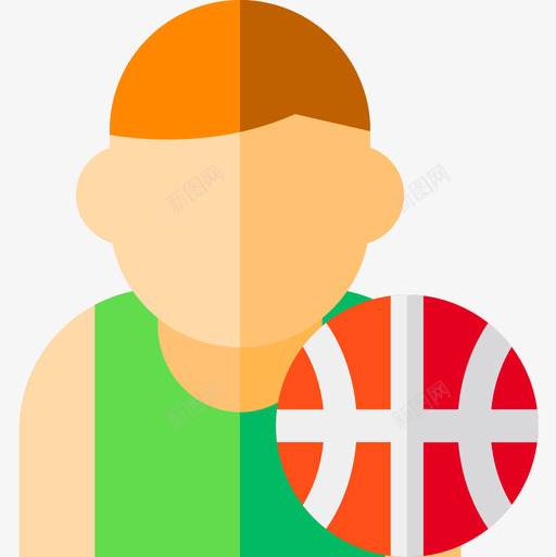 篮球运动员体育头像4平手图标svg_新图网 https://ixintu.com 体育头像4 平手 篮球运动员
