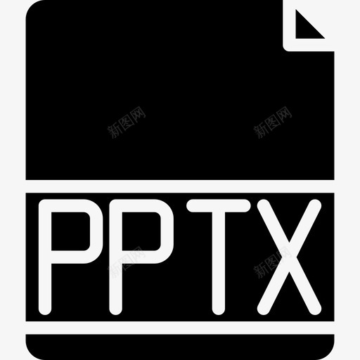 Pptx文件扩展名4填充图标svg_新图网 https://ixintu.com Pptx 填充 文件扩展名4