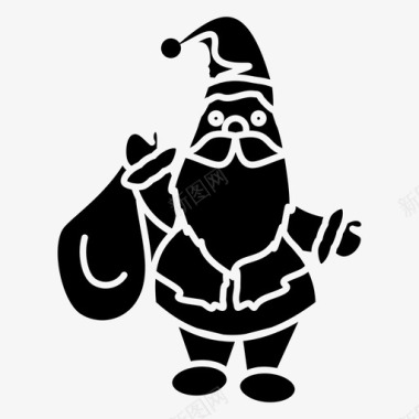 圣诞老人圣诞老人雪人图标图标