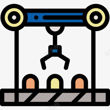 机械手臂工程6线颜色图标图标