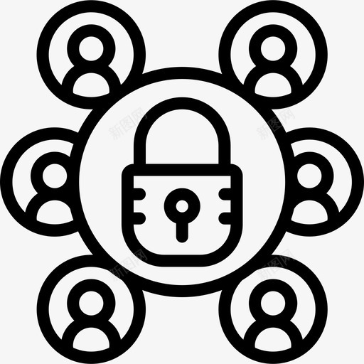 组数据保护15线性图标svg_新图网 https://ixintu.com 数据保护15 线性 组