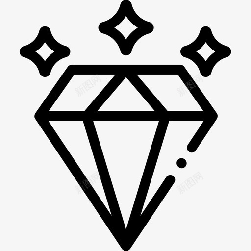 钻石游戏57直线型图标svg_新图网 https://ixintu.com 游戏57 直线型 钻石