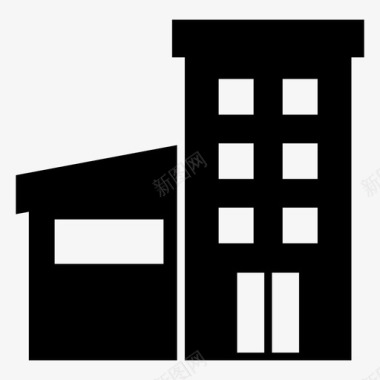 公司建筑物商业图标图标