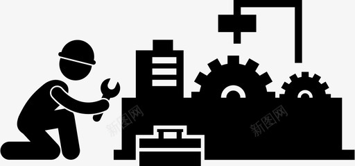 定员机械工厂工业图标svg_新图网 https://ixintu.com 修理 定员机械 工业 工厂 服务 机械