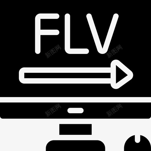 Flv视频制作9填充图标svg_新图网 https://ixintu.com Flv 填充 视频制作9