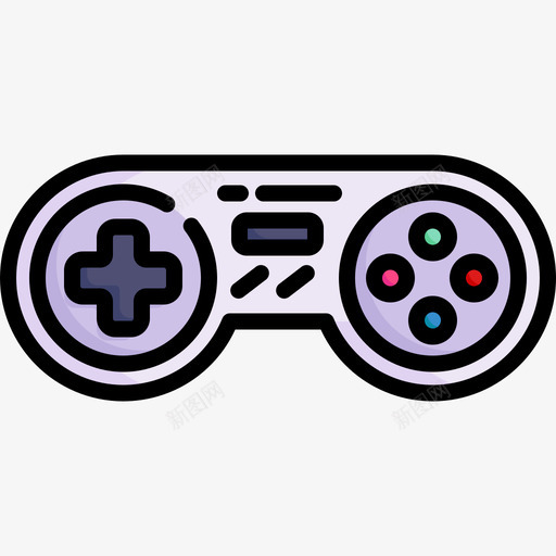 游戏控制器游戏49线性颜色图标svg_新图网 https://ixintu.com 游戏49 游戏控制器 线性颜色