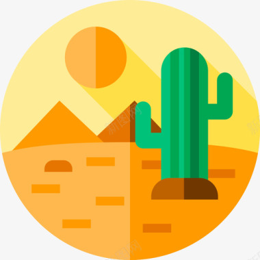 沙漠沙漠13平坦图标图标