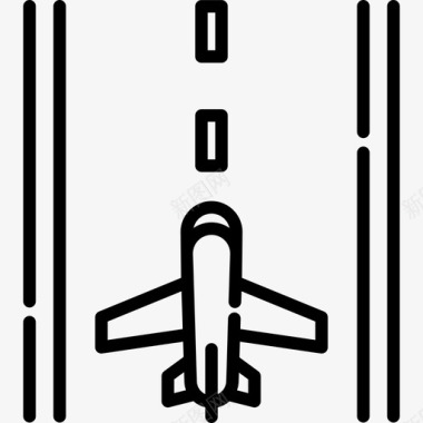 跑道机场30直线图标图标