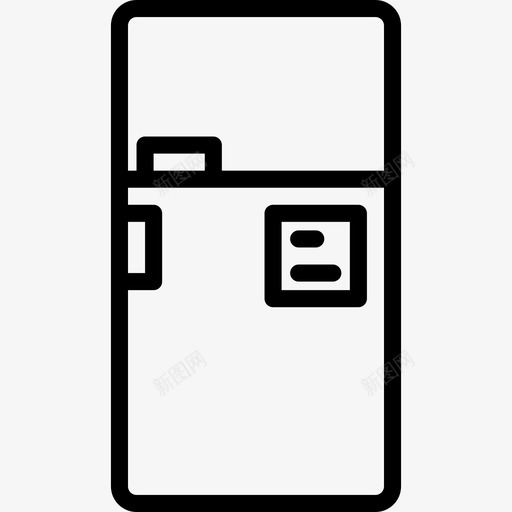 冰箱家用电器设备线性图标svg_新图网 https://ixintu.com 冰箱 家用电器设备 线性