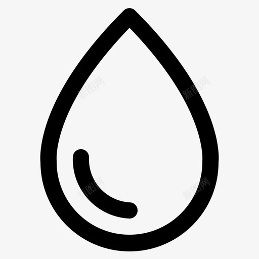 水滴液体雨图标svg_新图网 https://ixintu.com 水滴 液体 湿 绿色和全球变暖线 雨