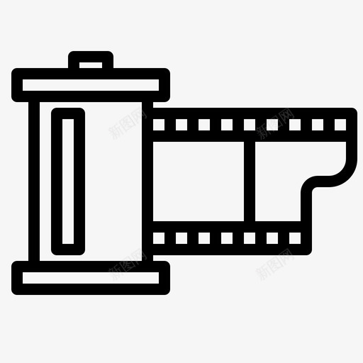 胶卷数码电子图标svg_新图网 https://ixintu.com 图片 技术 数码 照片 电子 相机 胶卷