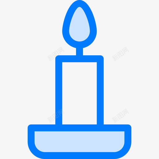 蜡烛圣徒节2蓝色图标svg_新图网 https://ixintu.com 圣徒节2 蓝色 蜡烛