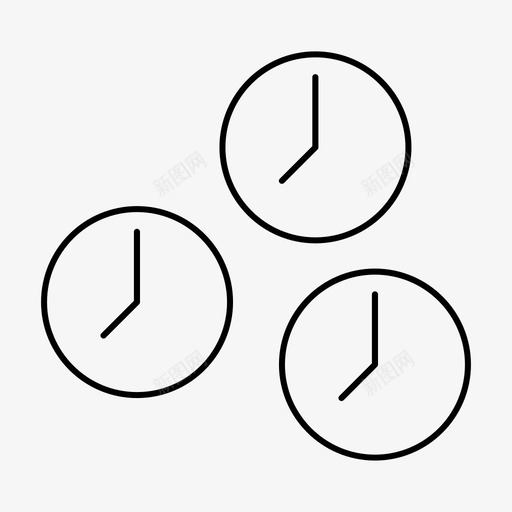 时钟持续时间小时图标svg_新图网 https://ixintu.com 业务瘦图标 小时 持续时间 时钟 时间 长度