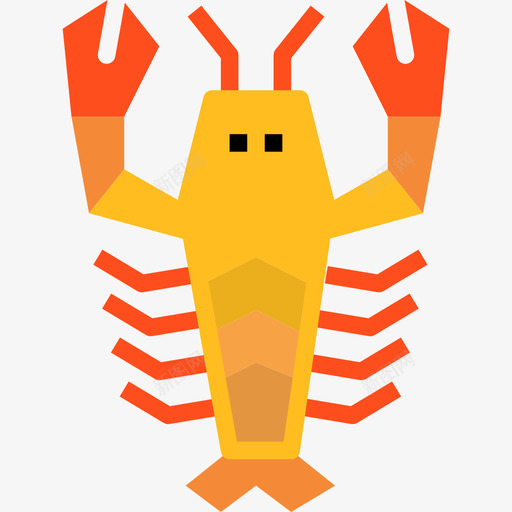 龙虾动物和食物3平的图标svg_新图网 https://ixintu.com 动物和食物3 平的 龙虾