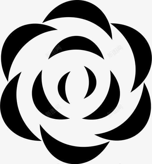 花装饰数学图标svg_新图网 https://ixintu.com 图案 数学 自然 花 装饰