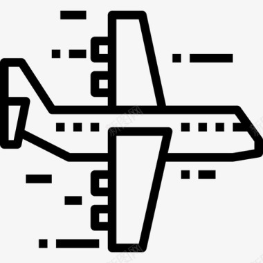 飞机飞行后勤11直线图标图标